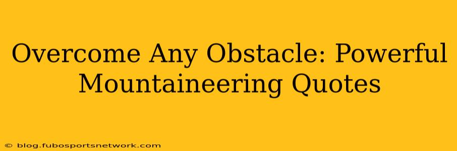 Overcome Any Obstacle: Powerful Mountaineering Quotes